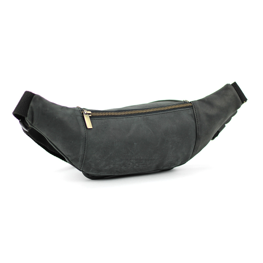 Gürteltasche - Bauchtasche schwarz Büffelleder