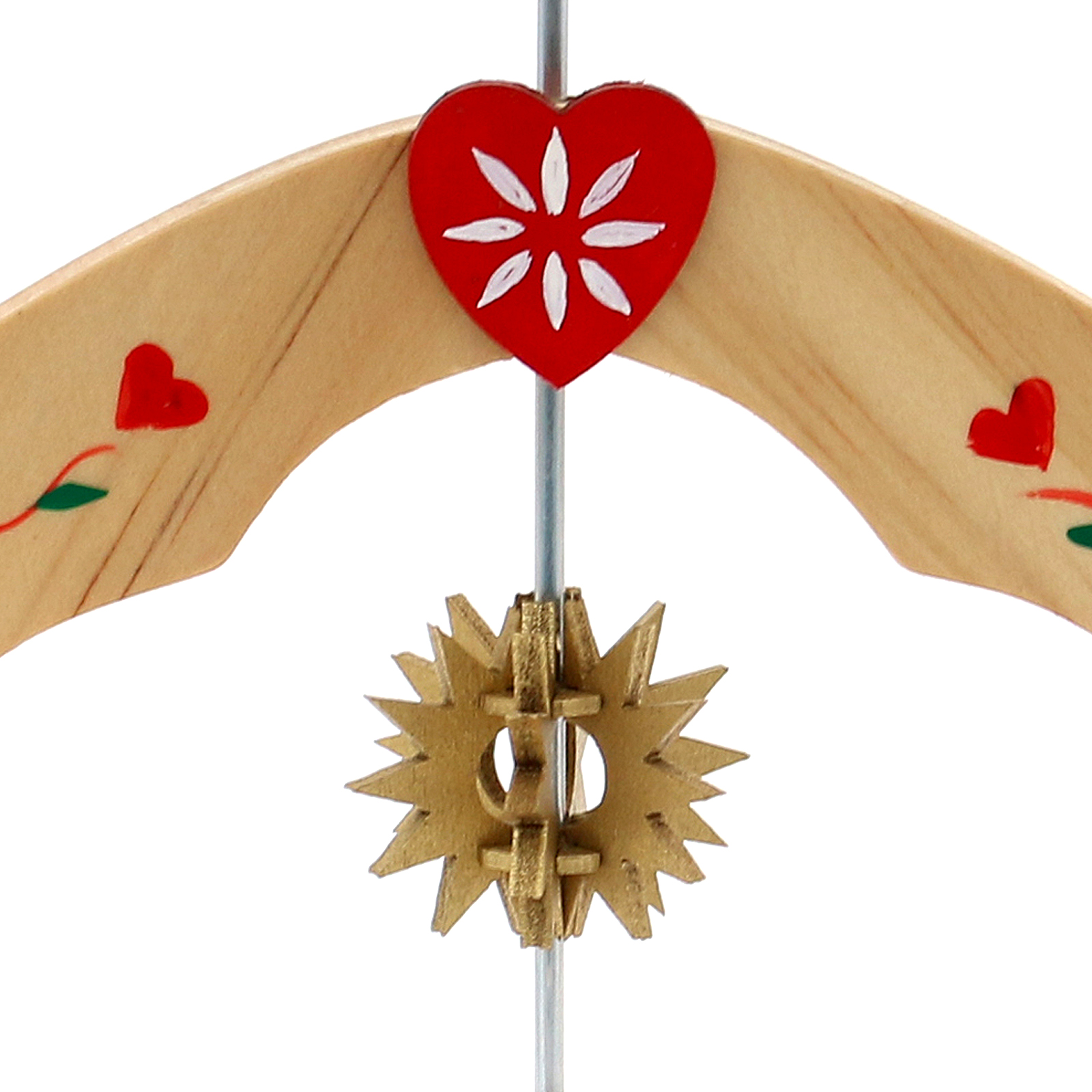 Teelicht - Holzpyramide 'Weihnachtsmann im Schlitten'' 21x15,5x27cm