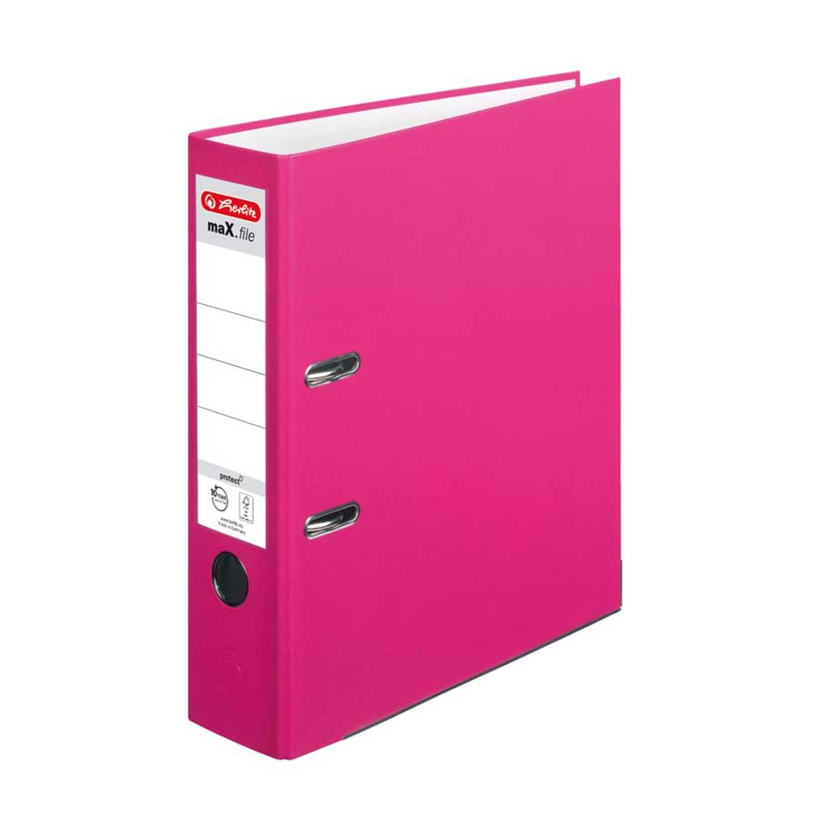 Ordner maX.file protect A4 8cm pink Herlitz