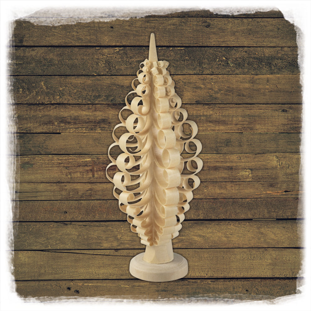Spanbaum gedrechselt 16 cm Holz