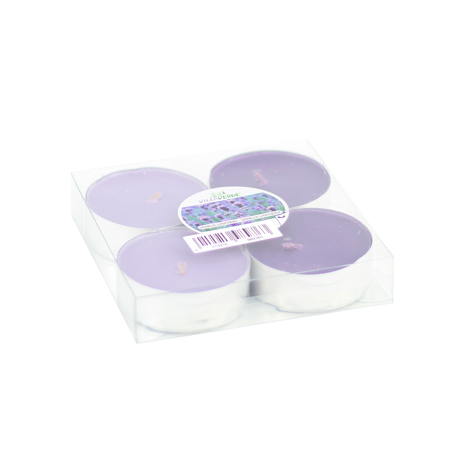 Duft- Teelichte Jumbo Lavendel 4er Pack 'VillaVerde'