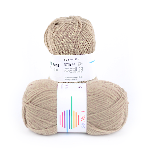 Strickwolle No.1 taupe Nr.2150 '50 g'