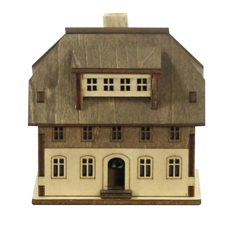 Räucherhaus 'Seiffen' in 3 Varianten  8,2x6x8,3 cm Holz