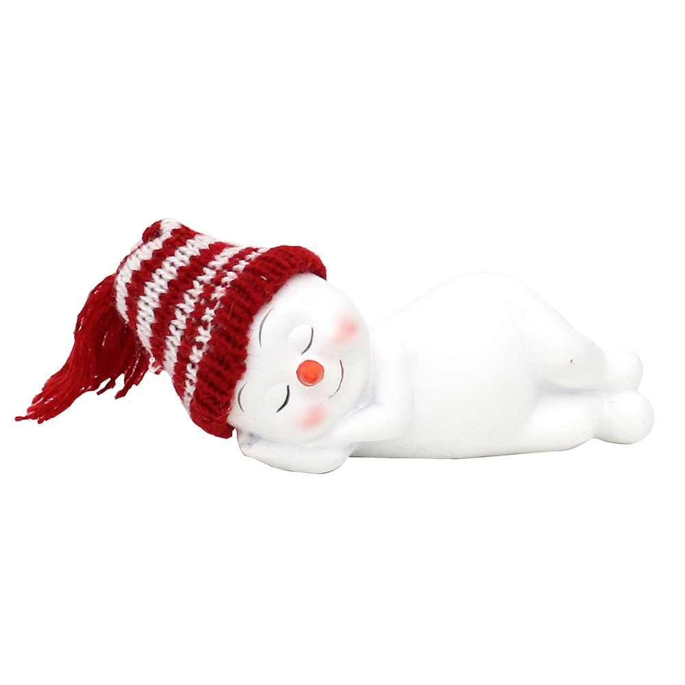Schneekinder 'Mütze rot-weiß' schlafend
