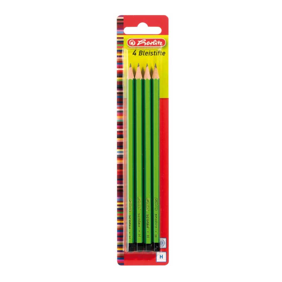 Bleistifte Scolair H 4 Stück auf Blisterkarte Herlitz