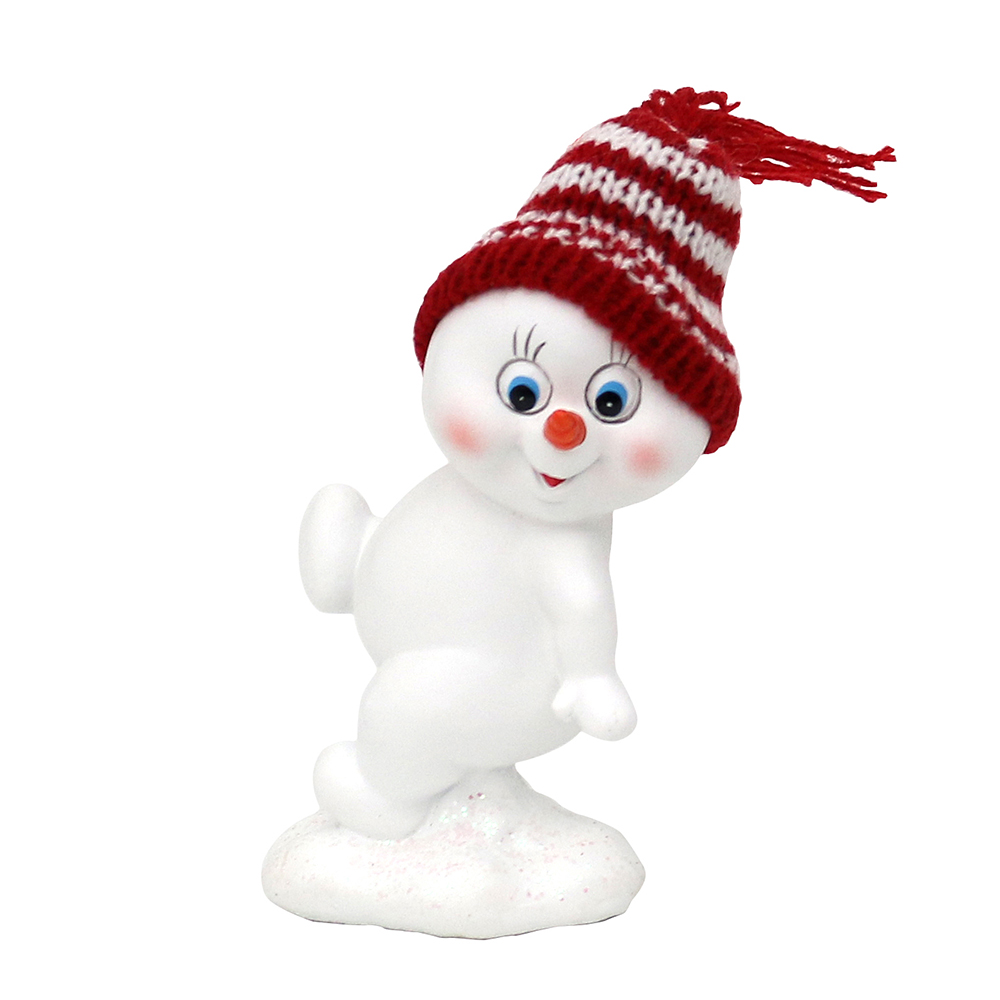 Schneekinder 'Mütze rot-weiß' stehend 11cm