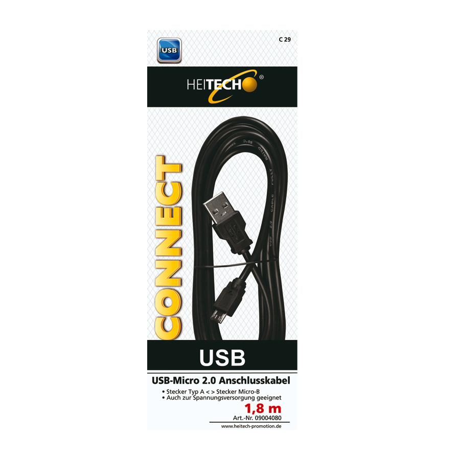 USB Micro Anschlusskabel HEITECH